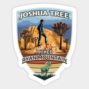 I Hiked Ryan Mountain Joshua Tree National Park California Sticker